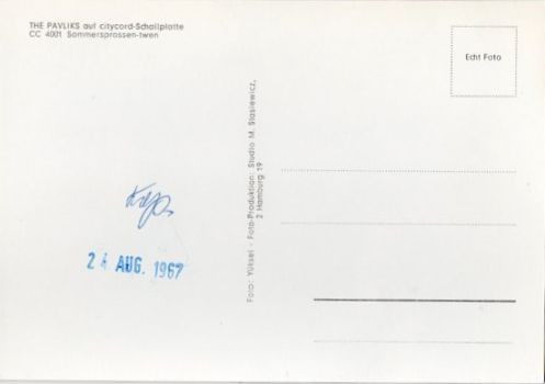 The Pavliks, Czechoslovakia, Rückseite